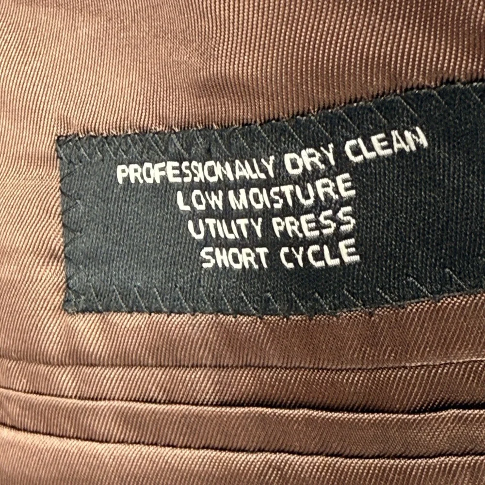 Jos A Bank Blazer Mens 43L Pre-Owned Sport Coat Brown Wool Silk Ribbed Corduroy